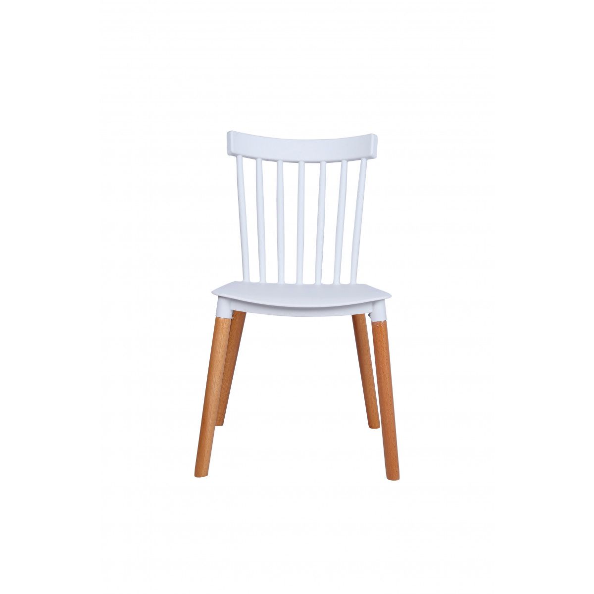 GENERICO - Silla plástica madera creta Blanca 4 unidades Bighouse