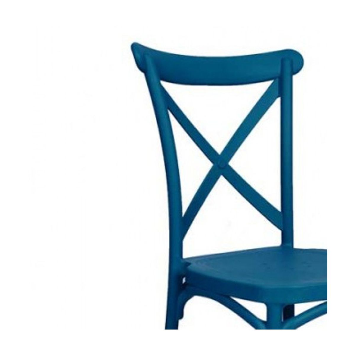 GENERICO - Silla plástica Cross Back azul 4 unidades Bighouse