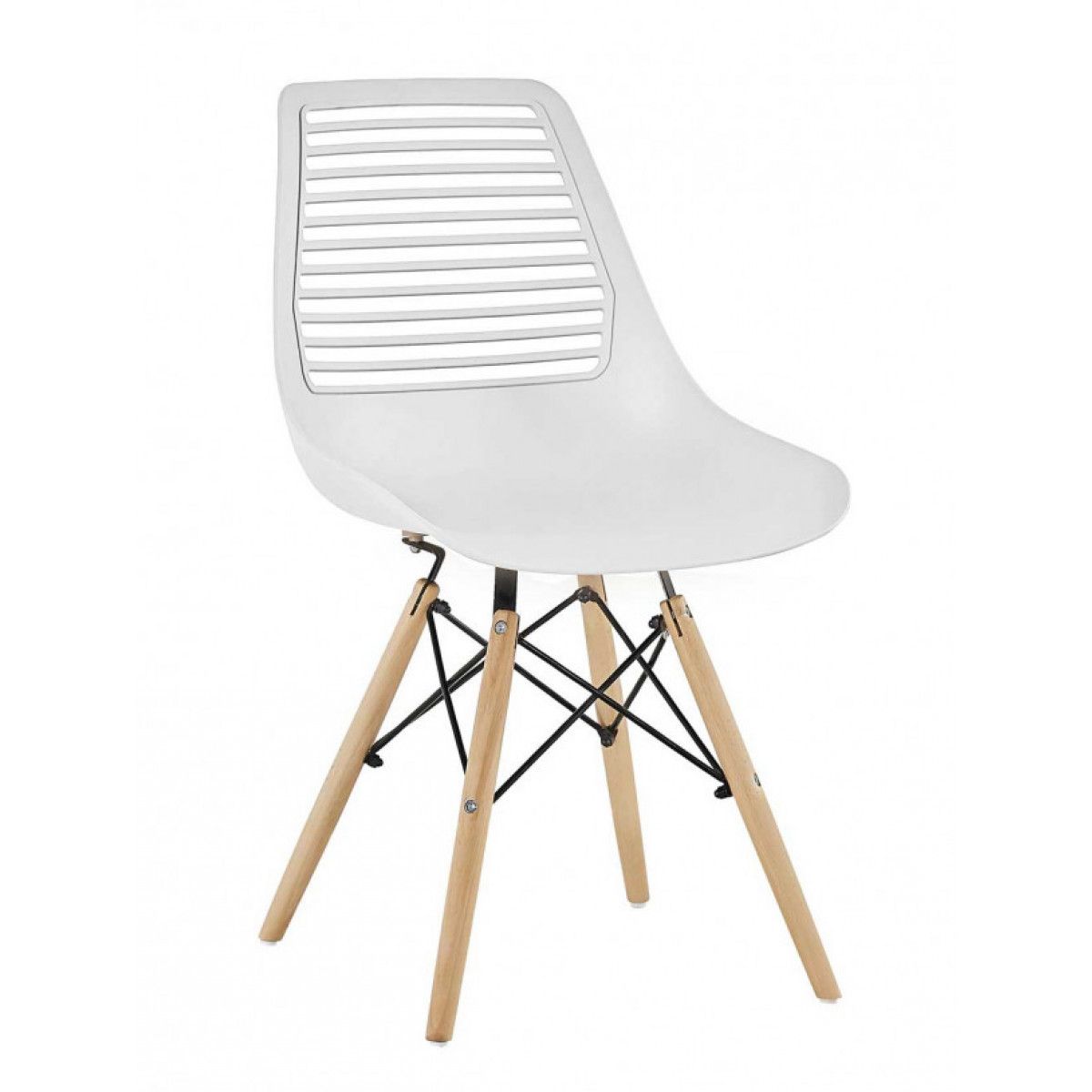 GENERICO - Silla plástica Camila blanca 4 unidades Bighouse