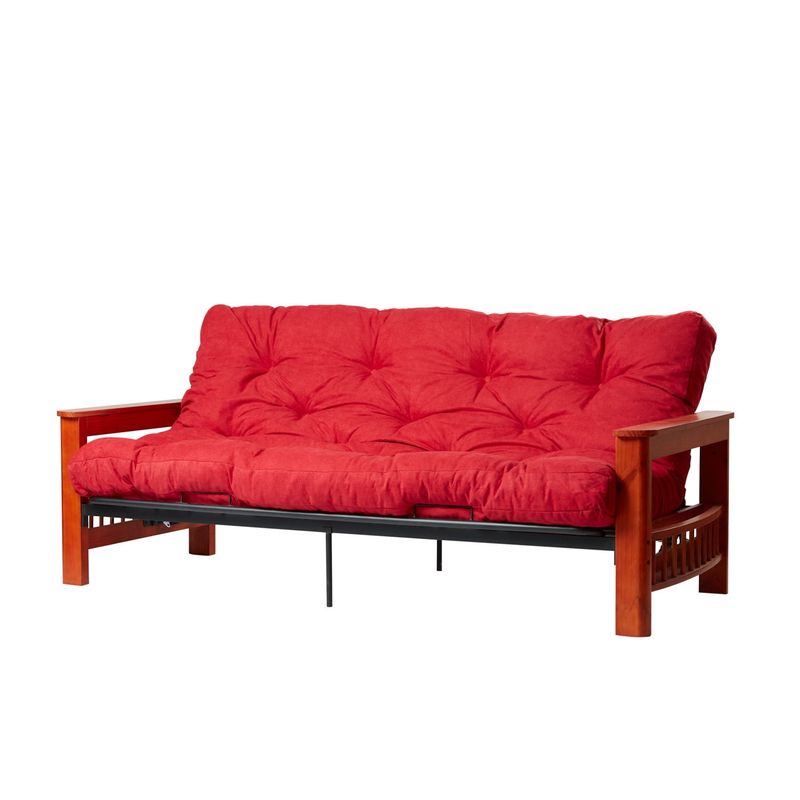 SPOMO - Futón 3 Cuerpos Bristol Rojo