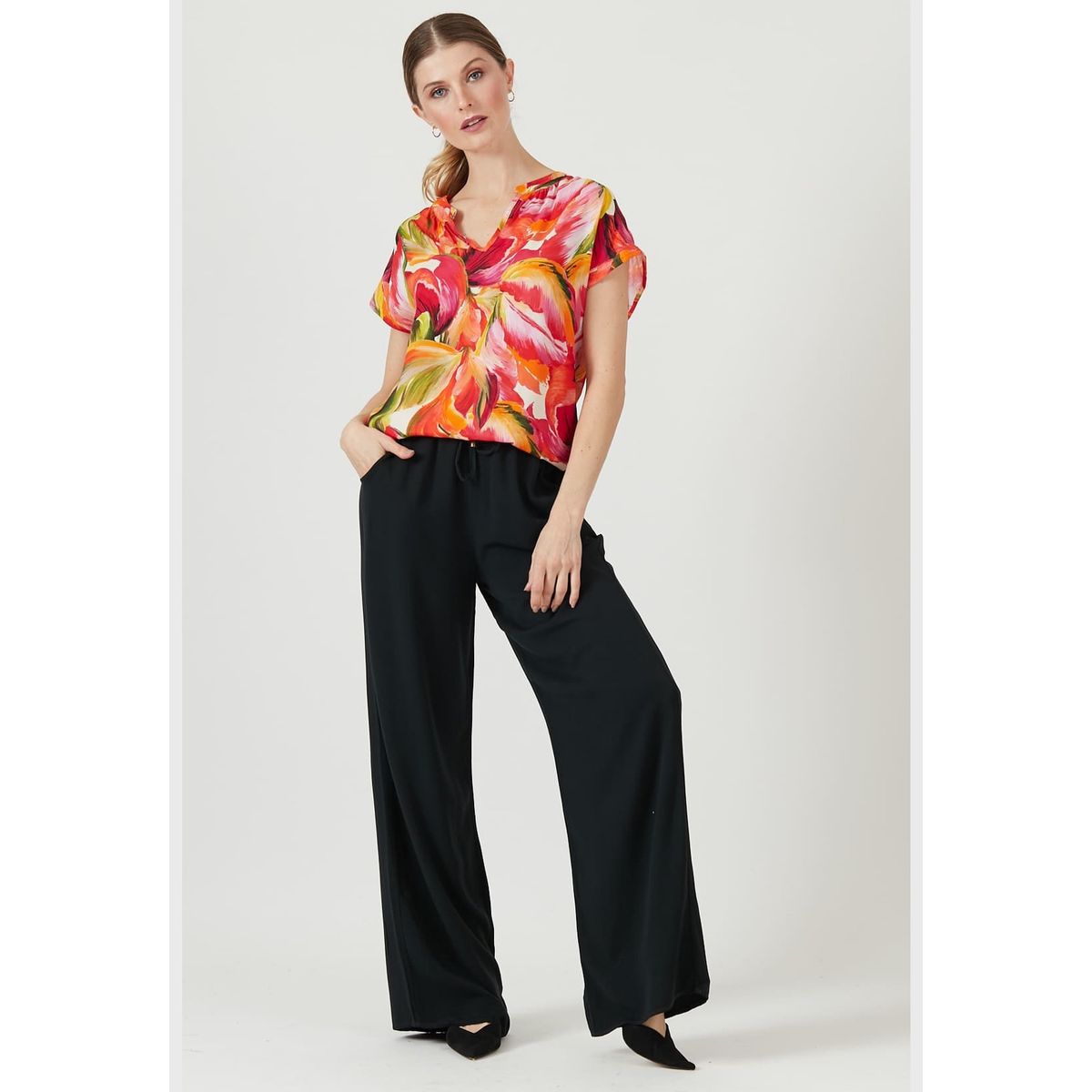 PRIVILEGE - Blusa naranja estampada PRIVILEGE
