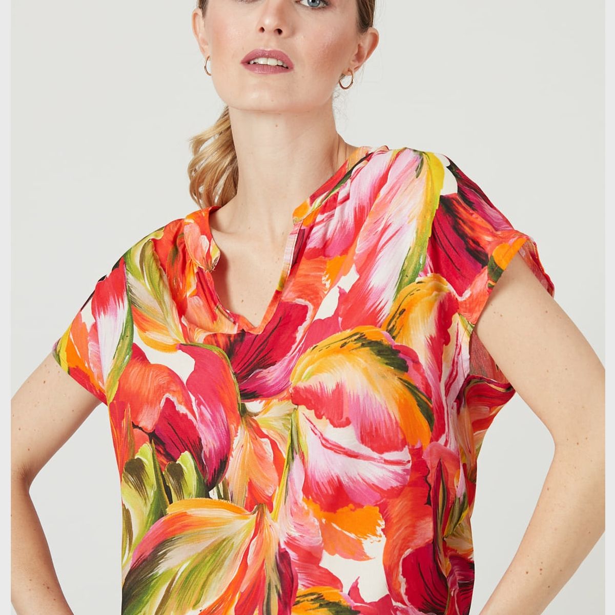 PRIVILEGE - Blusa naranja estampada PRIVILEGE