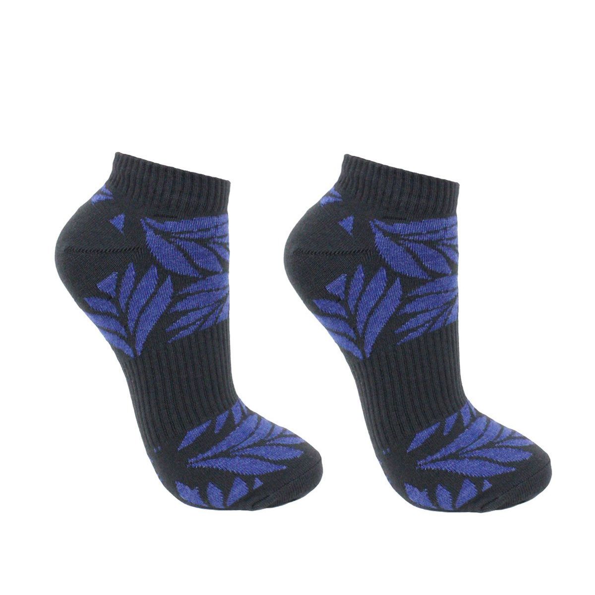 PERUGGI - 2 Pares Calcetin Bamboo + Coolmax Diseño Hojas