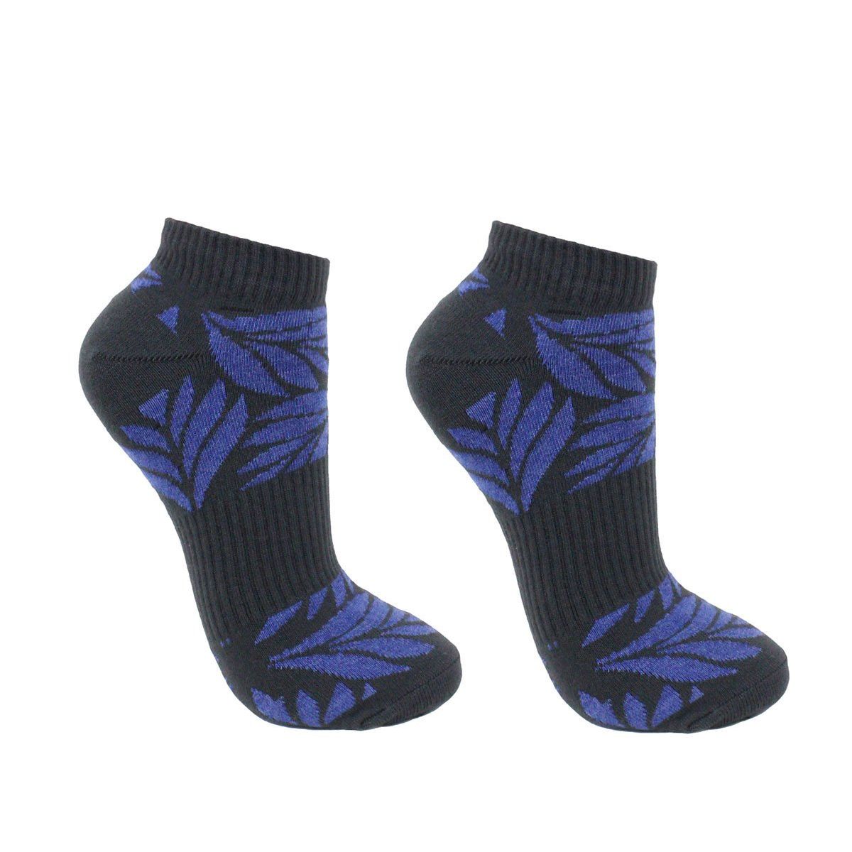 PERUGGI - 2 Pares Calcetin Bamboo + Coolmax Diseño Hojas