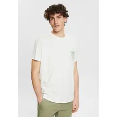 ESPRIT - Polera Con Bordado Estampado Hombre