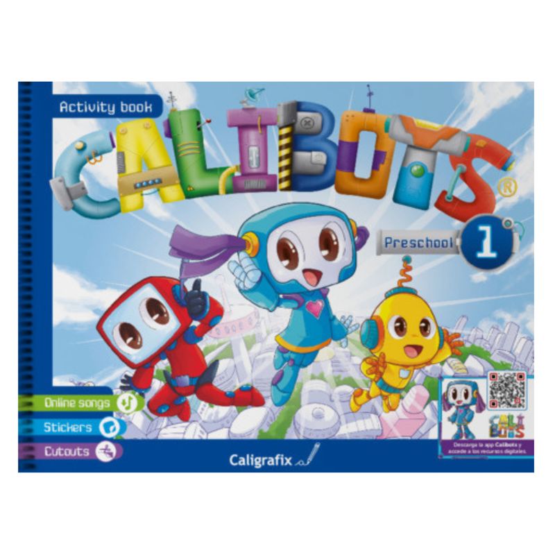 CALIGRAFIX - Calibots Nº1 (A partir de 4 años) - LIBRO INGLÉS PREKINDER CALIGRAFIX