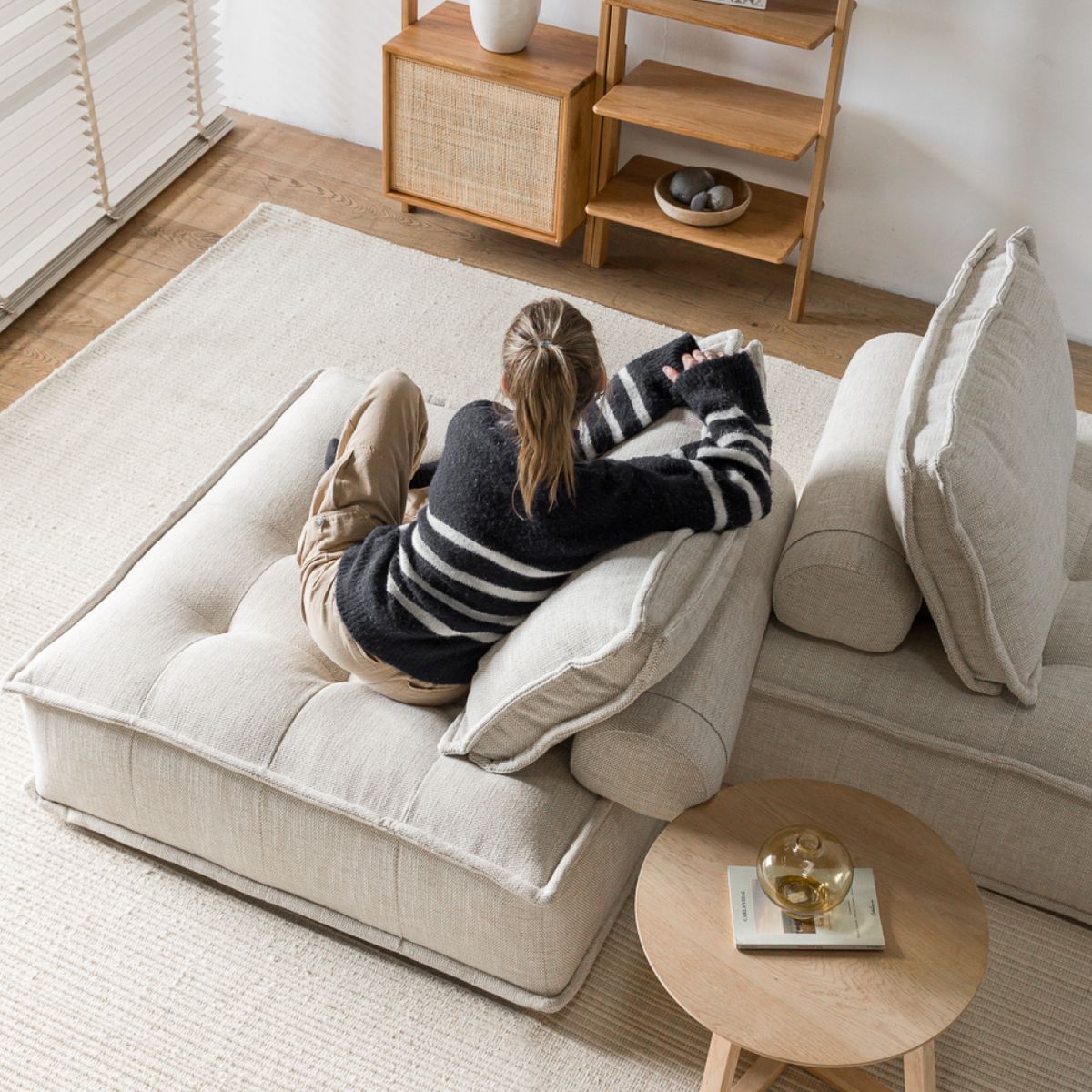 AMOBLE - Sofa Matilda Beige Amoblé