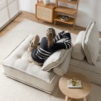 AMOBLE - Sofa Matilda Beige Amoblé