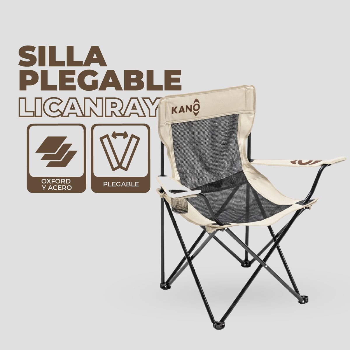 KANO - Silla Plegable Para Camping Kano Licanray Respirable Liviana