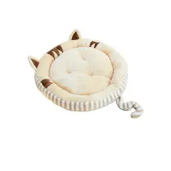 GENERICO - Cama mascota Oreja y Cola Beige Acolchada