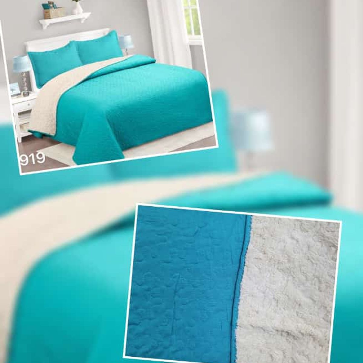 ANGELES DEL HOGAR - Cubrecama Quilt con chiporro 2 plazas