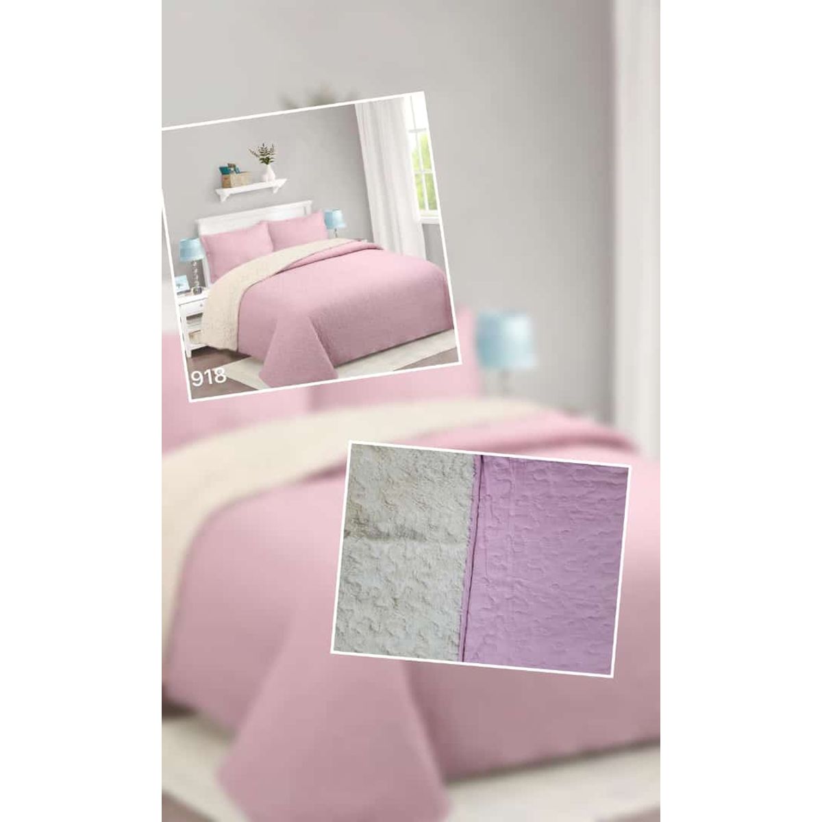 ANGELES DEL HOGAR - Cubrecama Quilt con chiporro 2 plazas