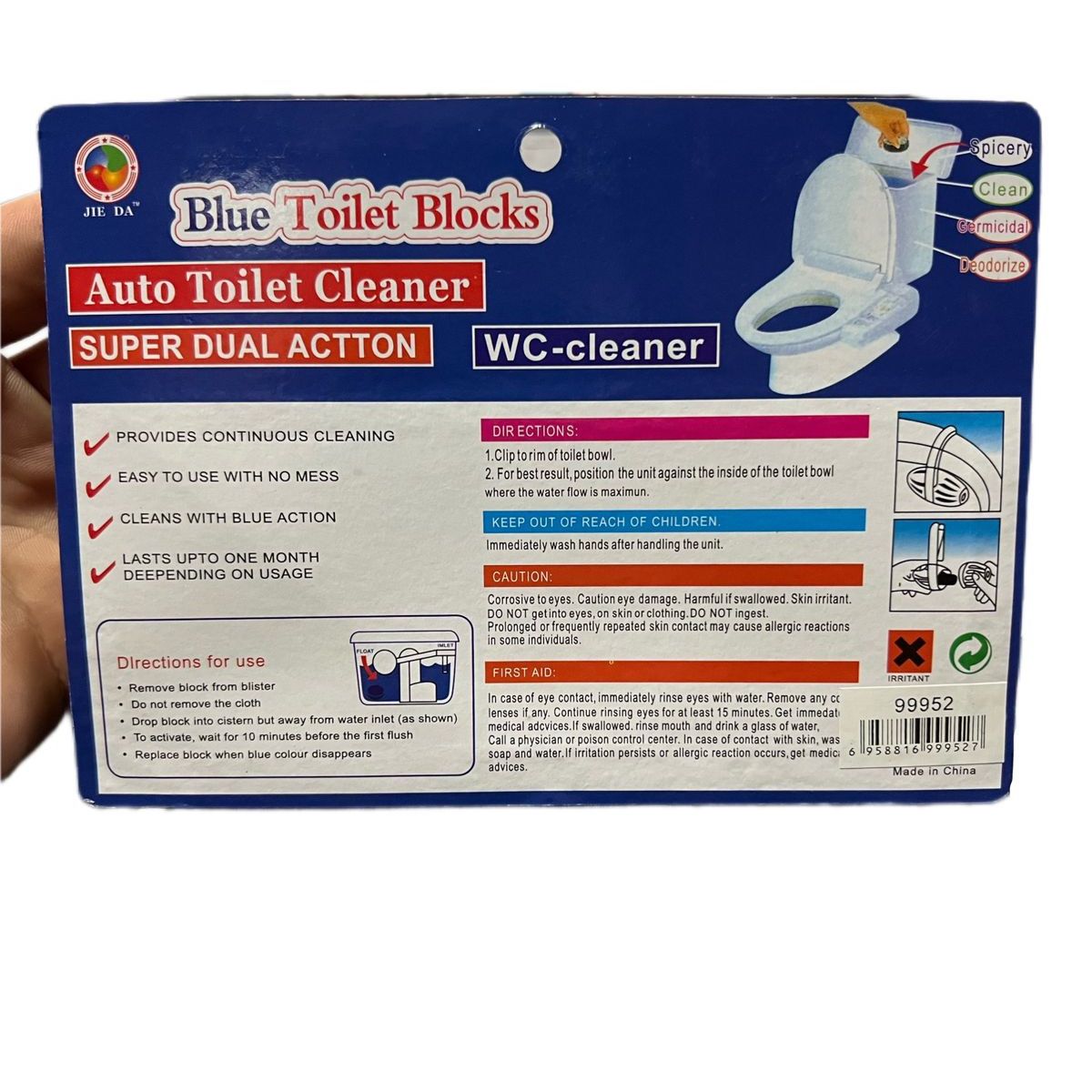 GENERICO - Pastillas Limpiadoras Para Baño Azul