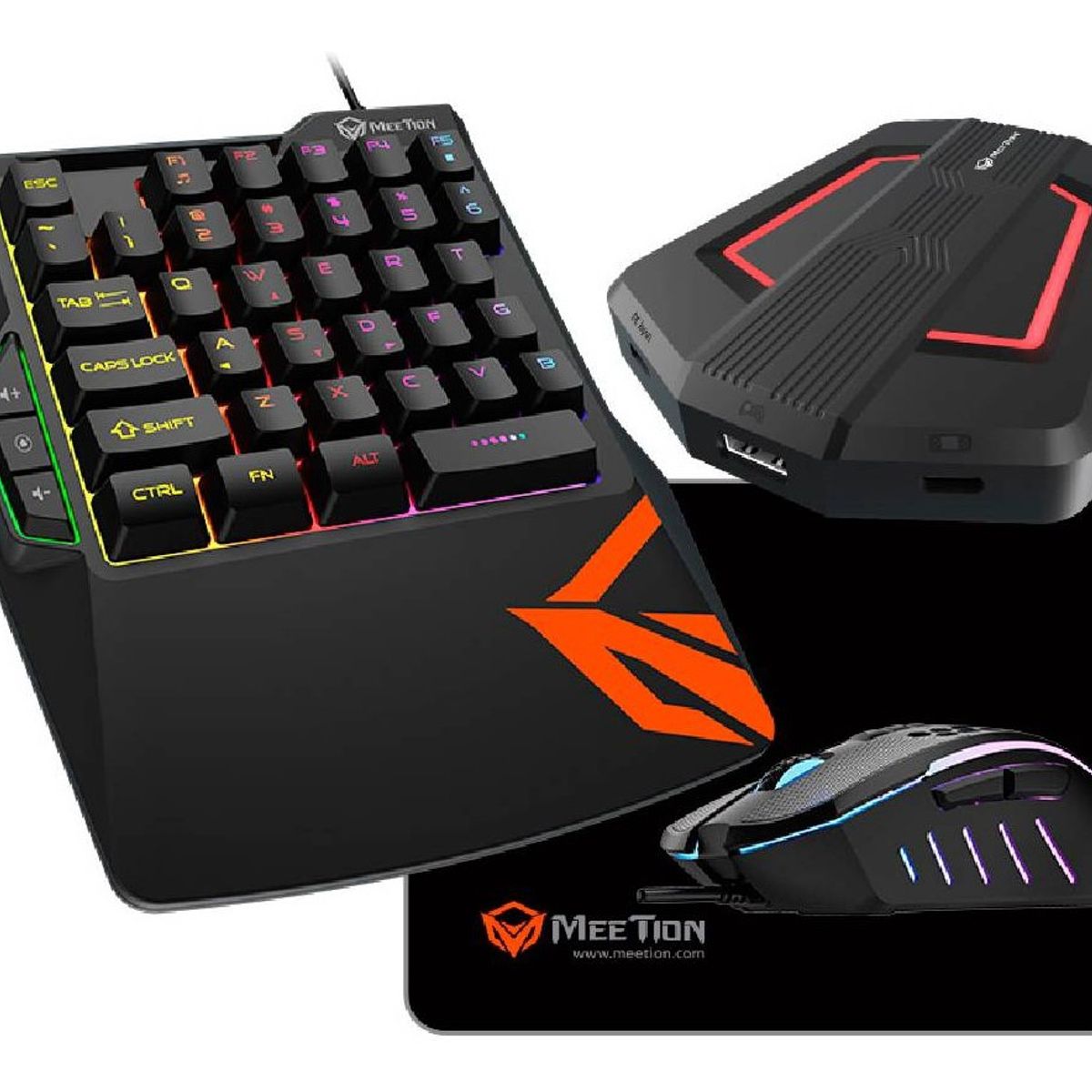 MEETION - Kit Teclado 1 Mano Mouse Gamer 4 en 1 Meetion CO015