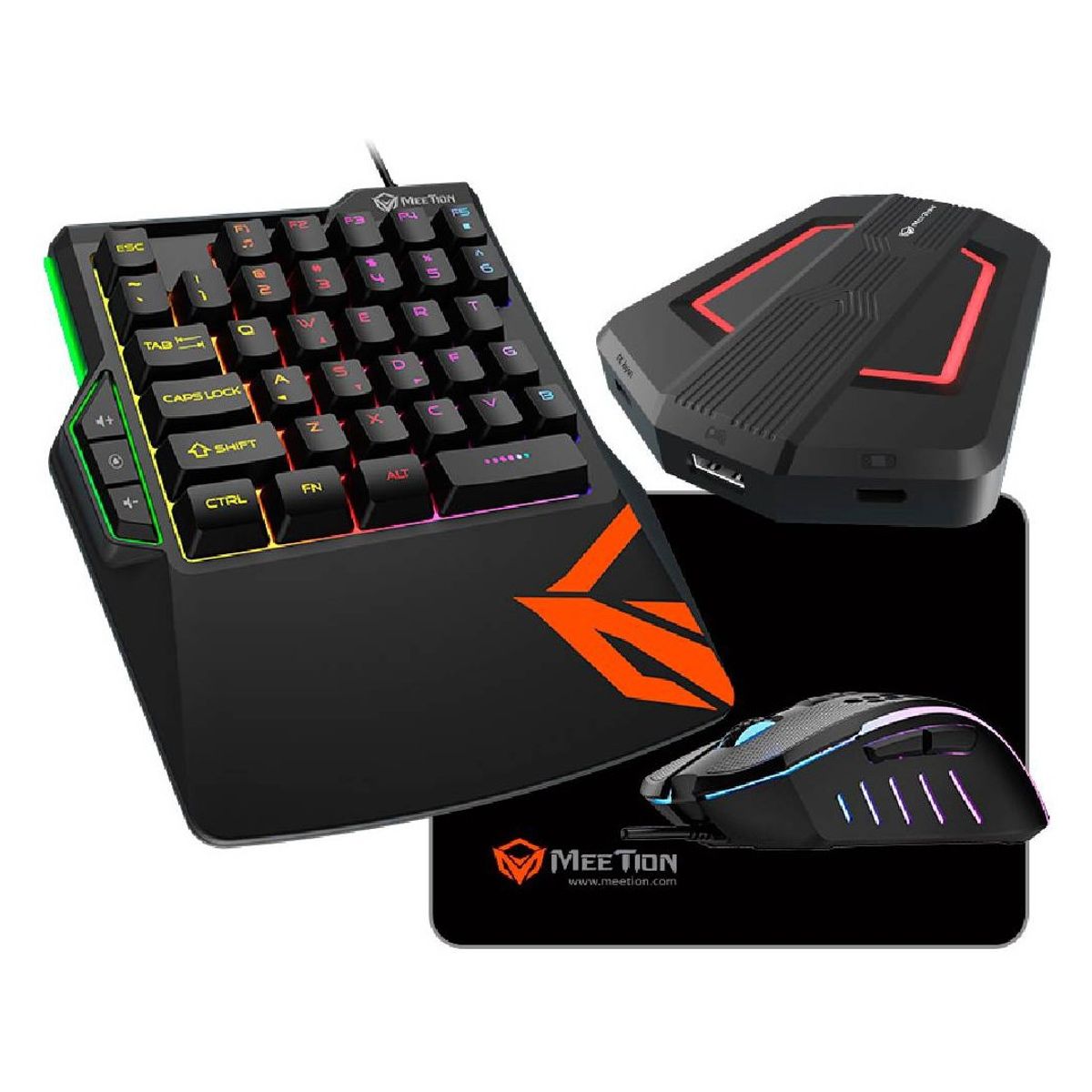 MEETION - Kit Teclado 1 Mano Mouse Gamer 4 en 1 Meetion CO015