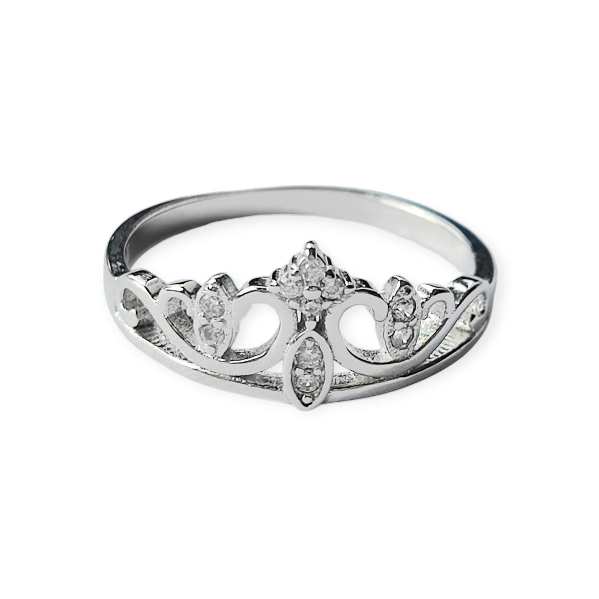 COGGIOLA - Anillo Circón Corona Plata Fina 925