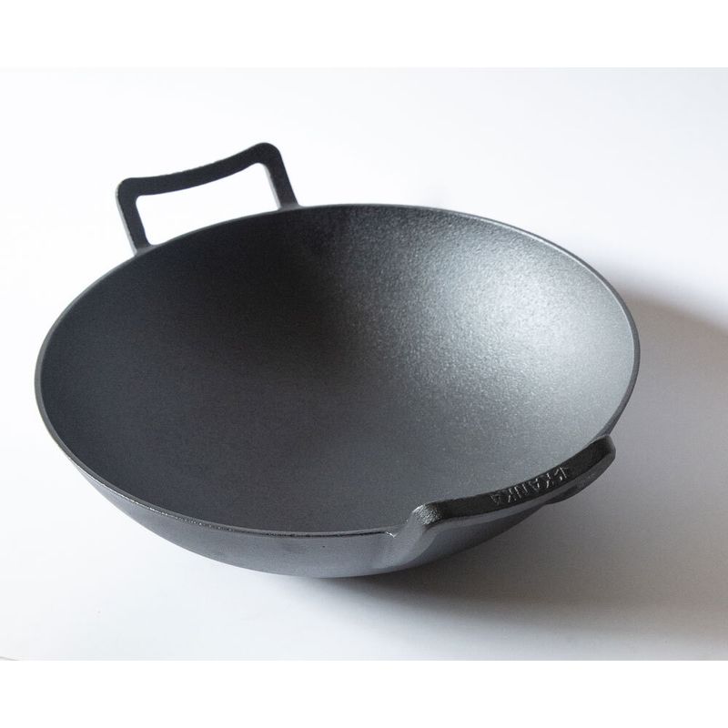 KANKA - KANKA - Wok Disco de 36cm Hierro Fundido Premium Base Plana