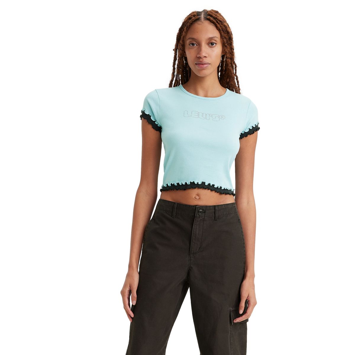 LEVIS - Polera Mujer Manga corta Graphic Rave Celeste Levis