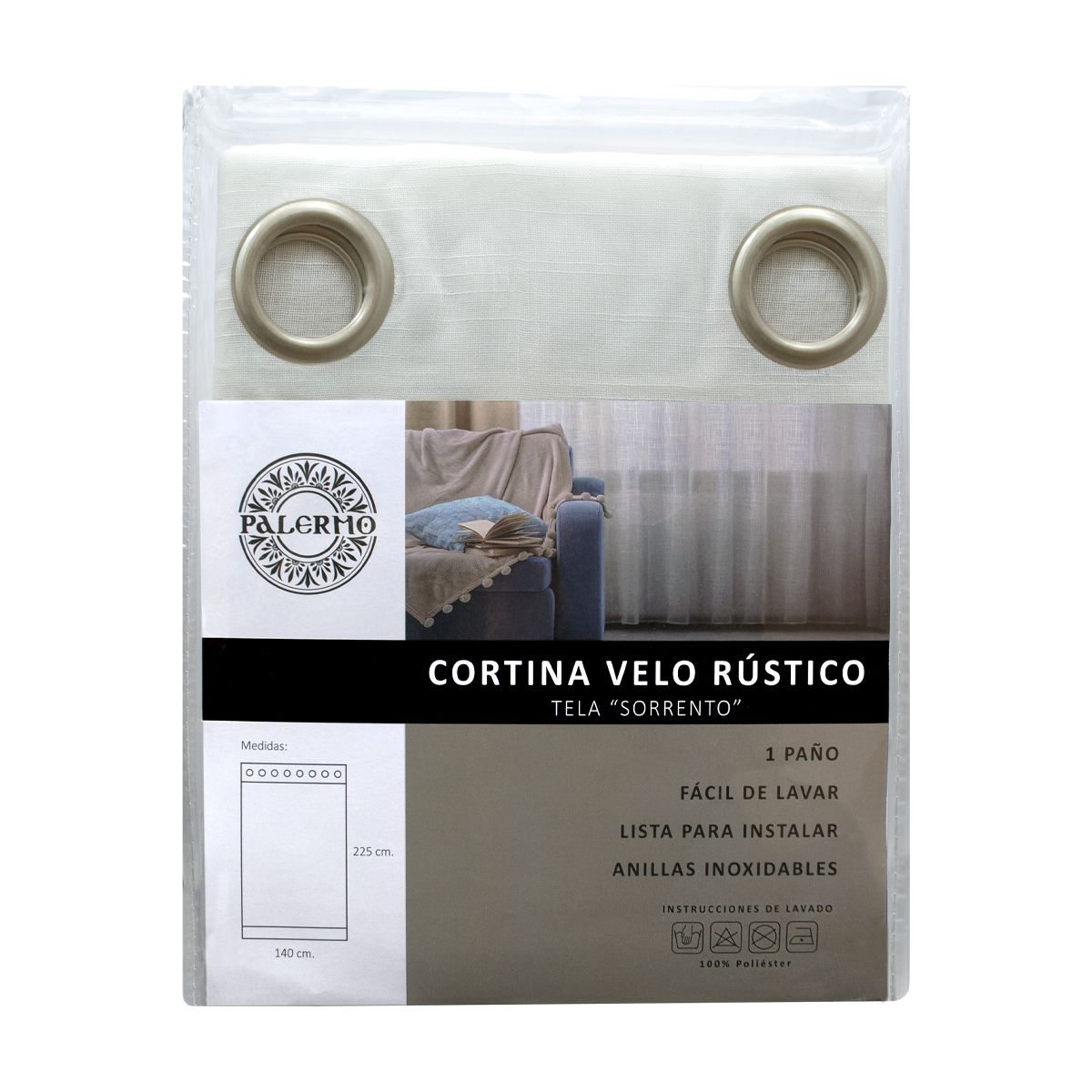 PALERMO - CORTINA CONFECCIONADA VELO SORRENTO