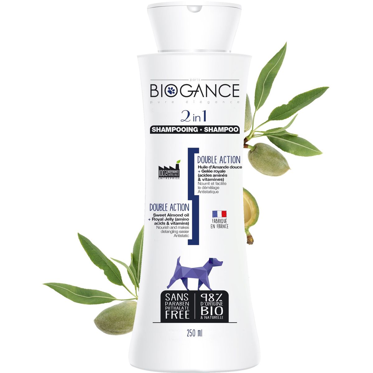 BIOGANCE - Shampoo Y Acondicionador 2 In 1, 250 Ml, Biogance.