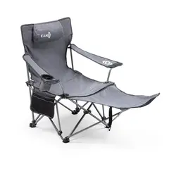 KANO - Silla Reposera Plegable Camping con Reposapies