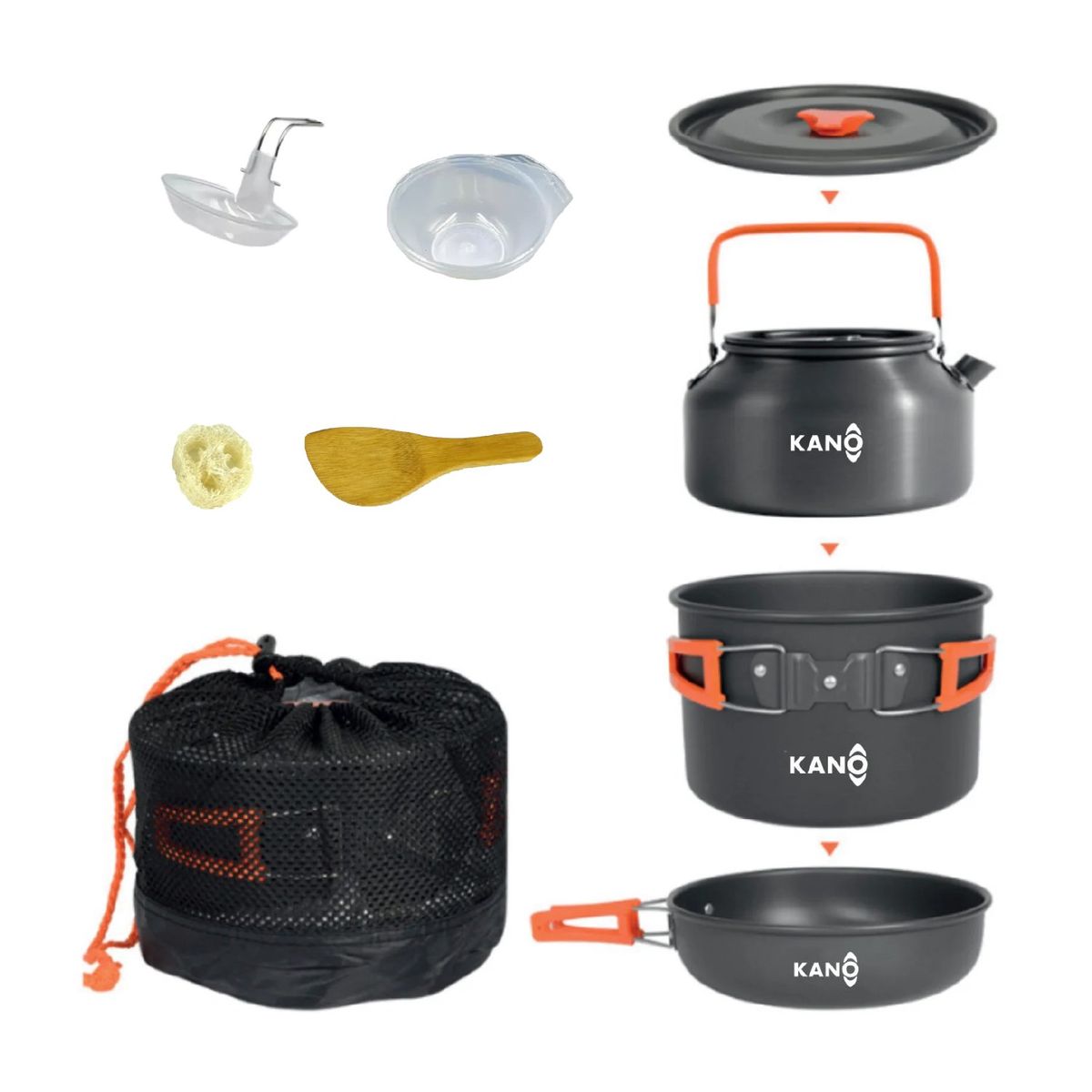 KANO - Set de Ollas Para Camping Kano Portatil Cocina Outdoor