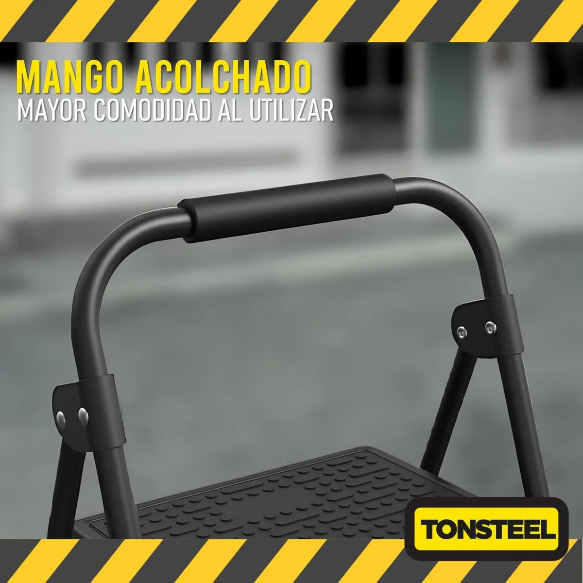 CASATUA - Escalera Plegable Multifunción Tonsteel 2 Peldaño Resistente