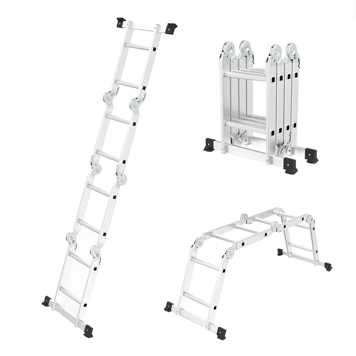 CASATUA - Escalera Multiuso Aluminio Tonsteel Plegable Resistente 3en1