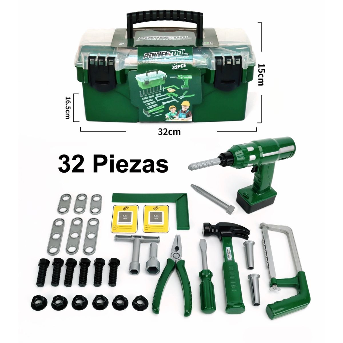 GENERICO - Maleta Con Set Herramientas y Taladro a pilas