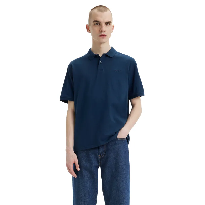 LEVIS - Polera Hombre Cuello Pique Azul Levis