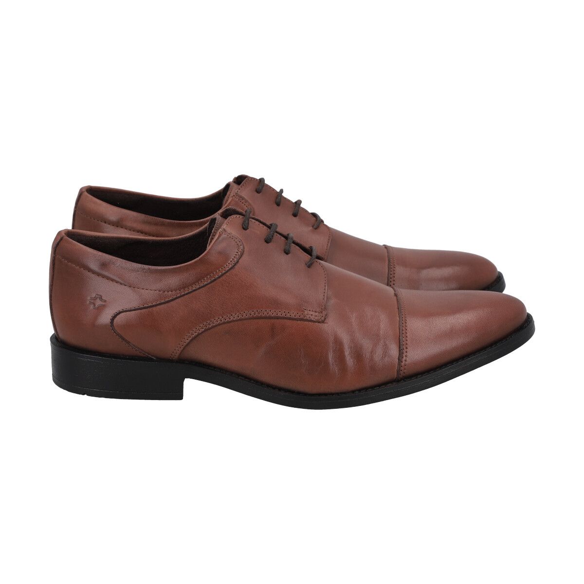 PERLATTO - Zapato Formal Hombre Cuero Marron Perlatto