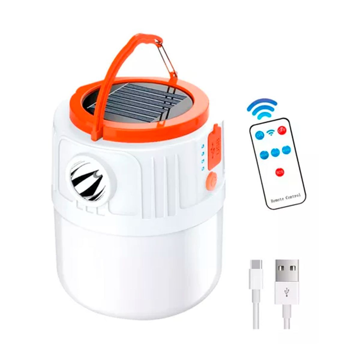 GENERICO - Lampara Solar Linterna Multifuncional Usb Carga Camping