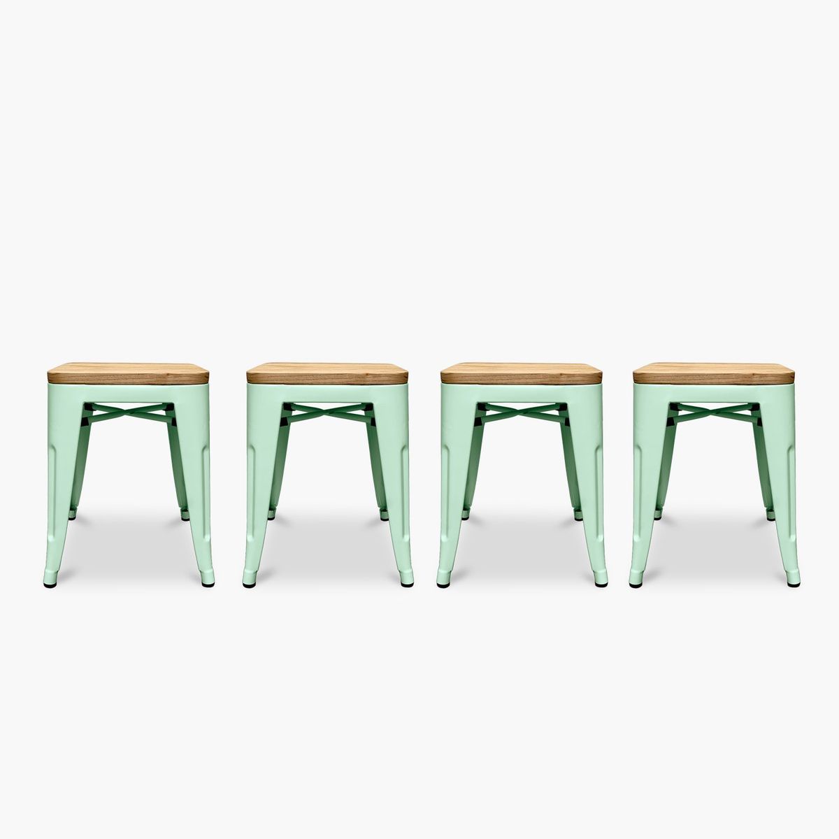 FORM DESIGN - Pack 4 Pisos Tolix Asiento Madera Menta Form