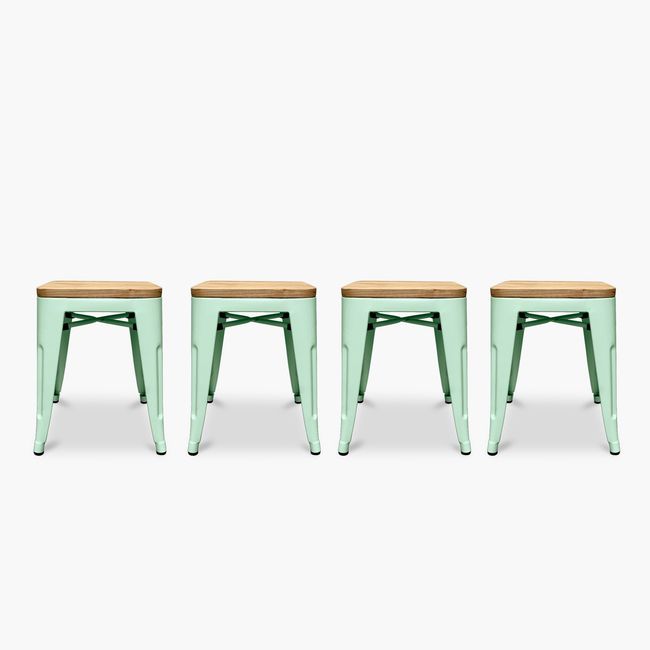 FORM DESIGN - Pack 4 Pisos Tolix Asiento Madera Menta Form