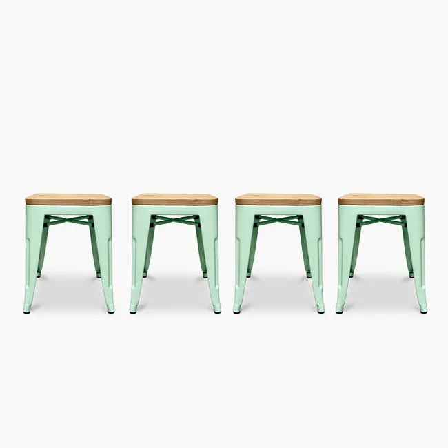 FORM DESIGN - Pack 4 Pisos Tolix Asiento Madera Menta Form