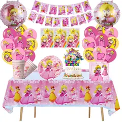 GENERICO - Pack Decoración Globos Cotillón Princesa Peach