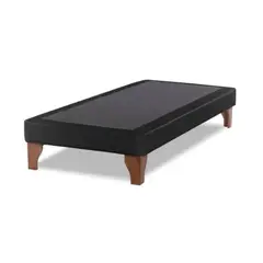 DULCES SUEÑOS - Base De Cama Europea 1.5 Plaza 200X105 Negro Lino