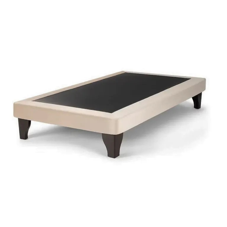 Base De Cama Europea 1.5 Plaza 200X105 Beige Claro Felpa