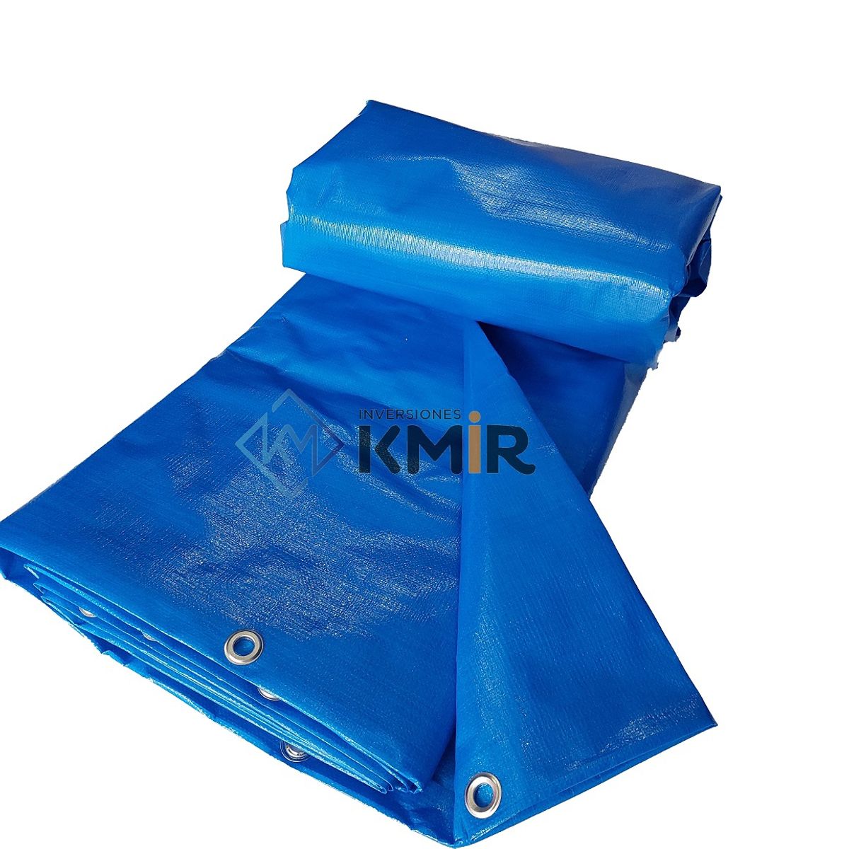 GENERICO - Lona Pared Lateral Para Toldo 3x3 Azul Con Ojetillos Metálicos