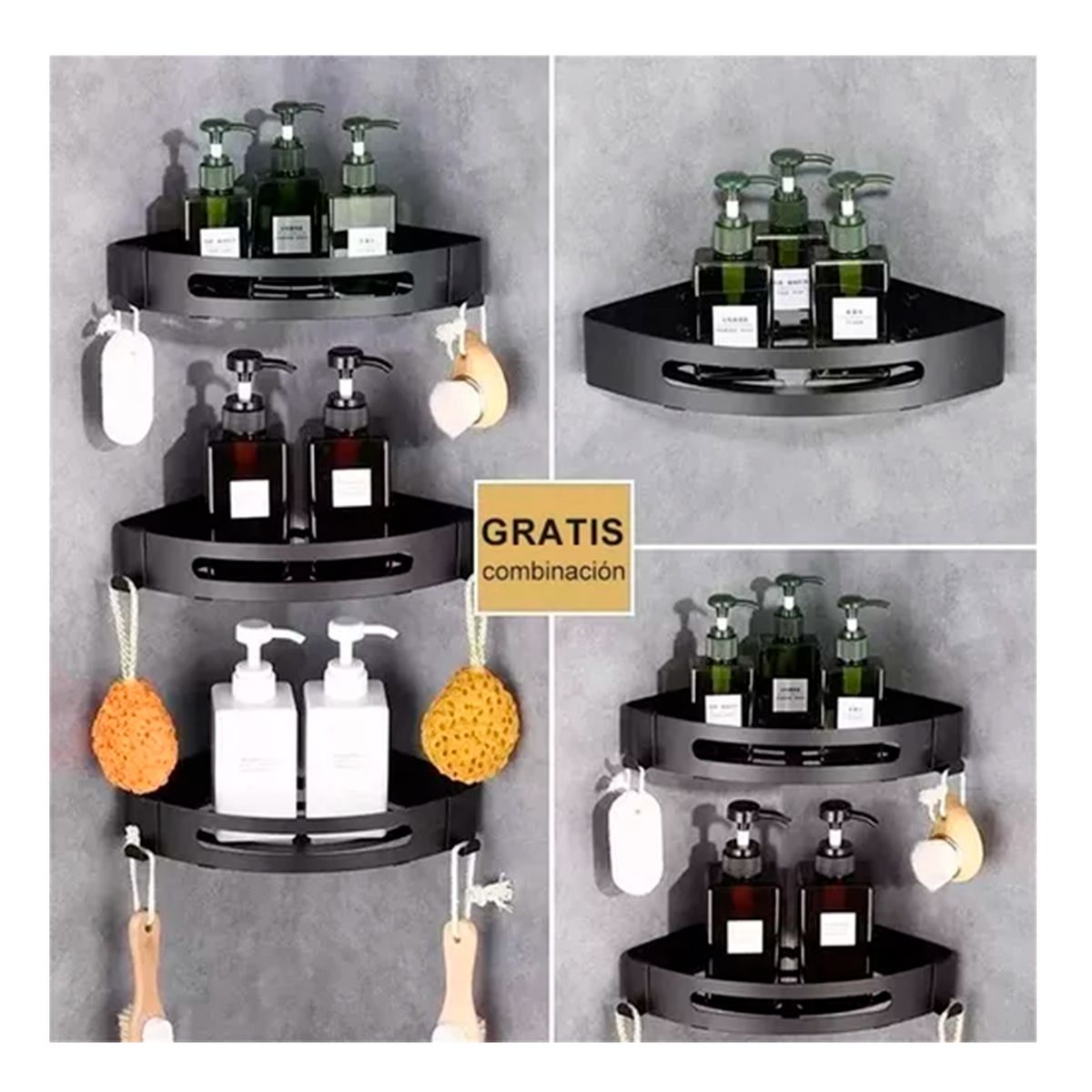 GENERICO - Organizador Para Ducha Accesorios Para Baño 3 Piezas