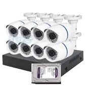 ARTIHOGAR - Kit Pro Cctv Pro 8 Cámaras Seguridad 2MP + Disco Duro 1 Terabyte FULL HD