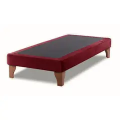 DULCES SUEÑOS - Base De Cama Europea 1.5 Plaza 190X105 Burdeo Felpa