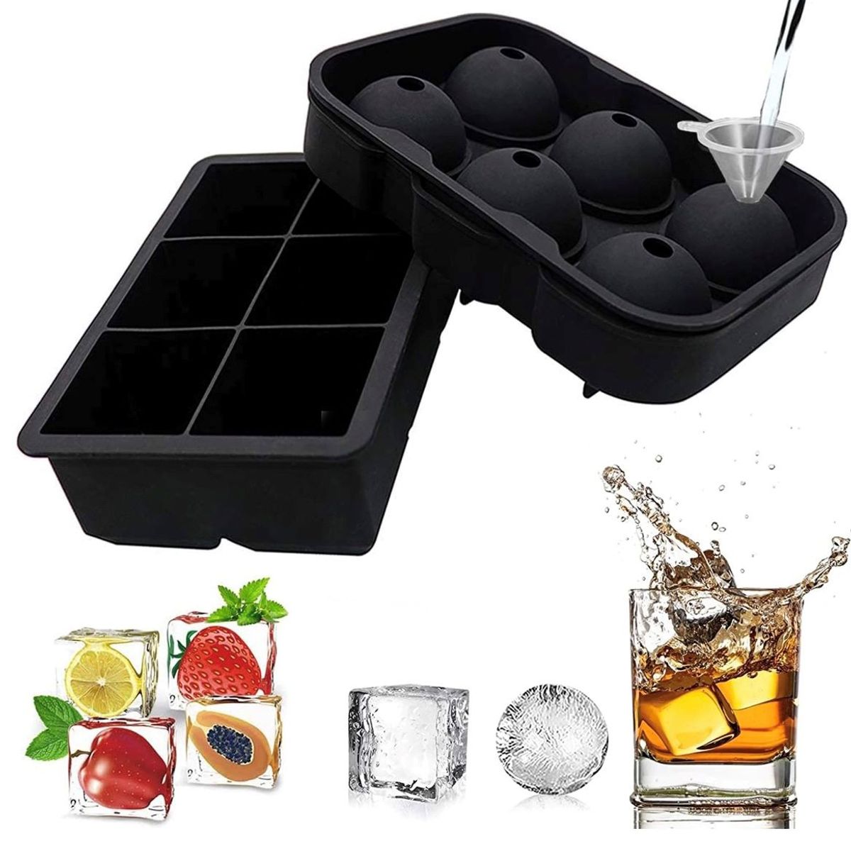 MAILYDEAS HOGAR Y MAS - Set de 2 moldes de silicona para hacer Hielo
