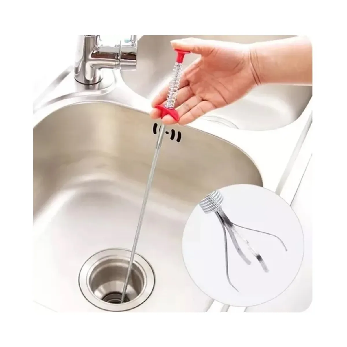 GENERICO - Destapa Cañerias Llave Laucha Destapador Desagüe Con Agarre