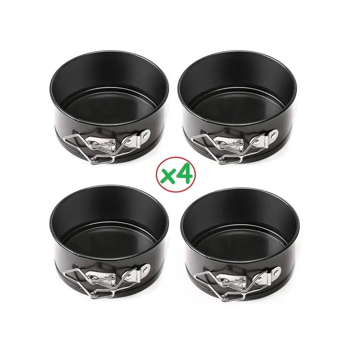 GENERICO - Set X4 Moldes Redondos Reposteria Moldes Queque Molde Torta