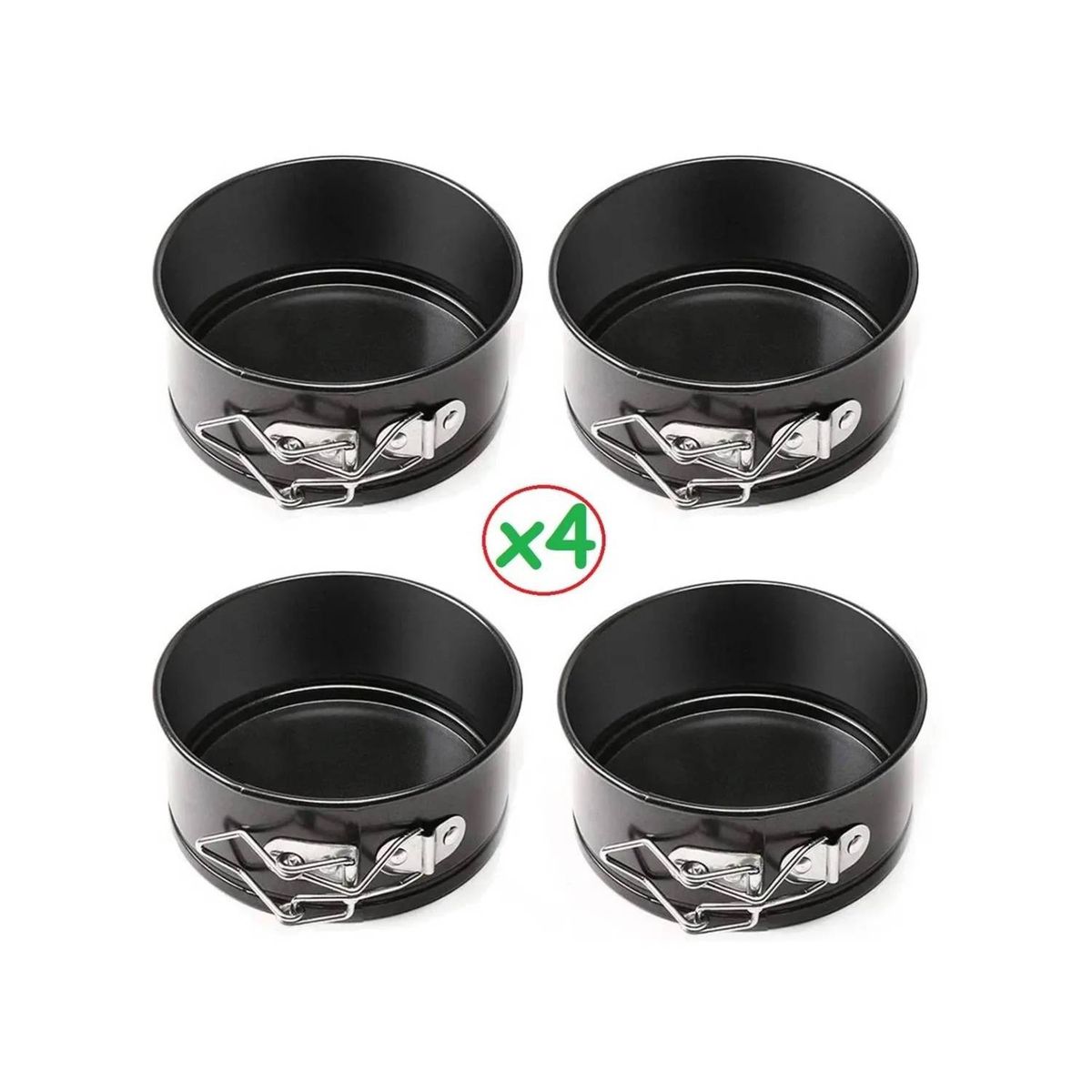 GENERICO - Set X4 Moldes Redondos Reposteria Moldes Queque Molde Torta