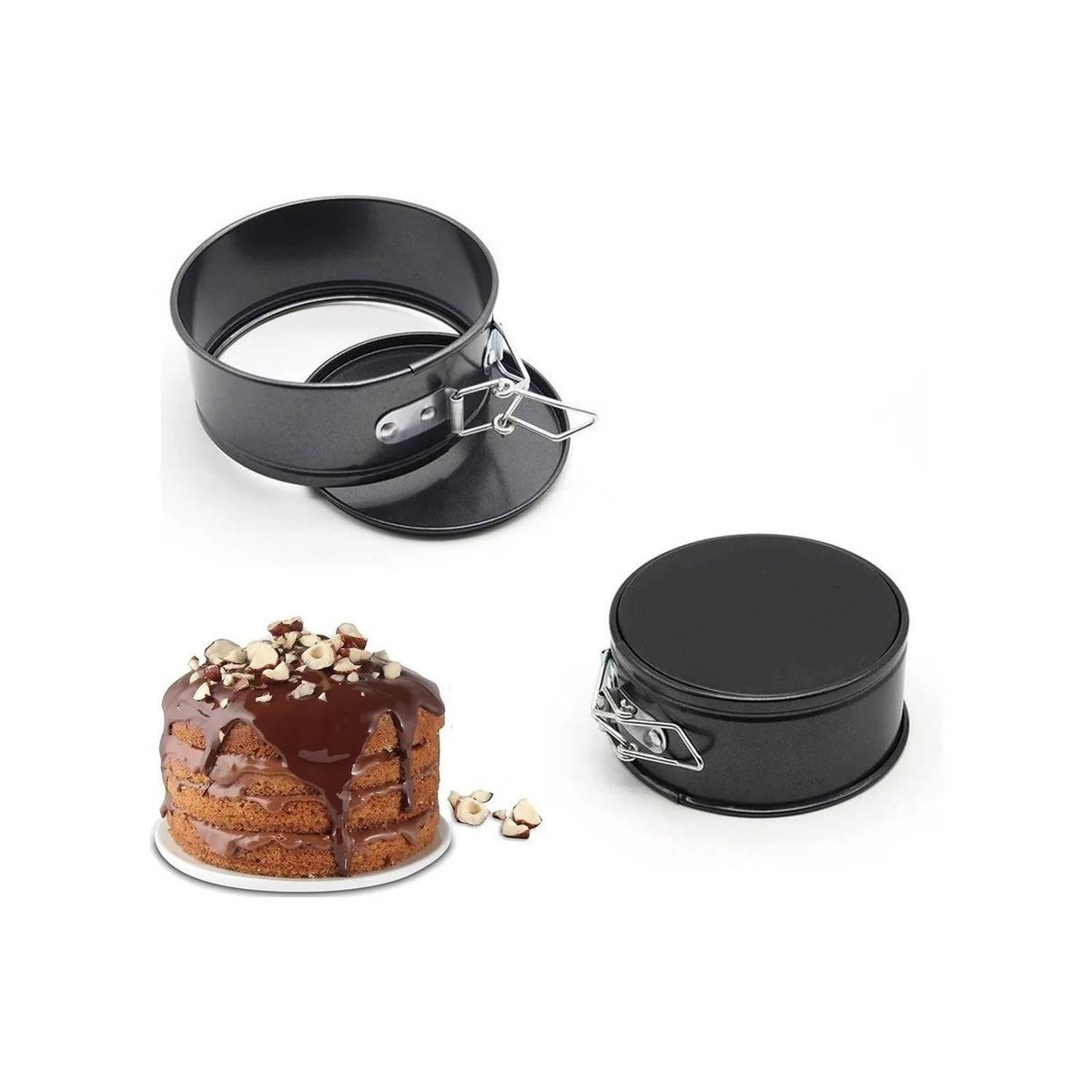 GENERICO - Set X4 Moldes Redondos Reposteria Moldes Queque Molde Torta