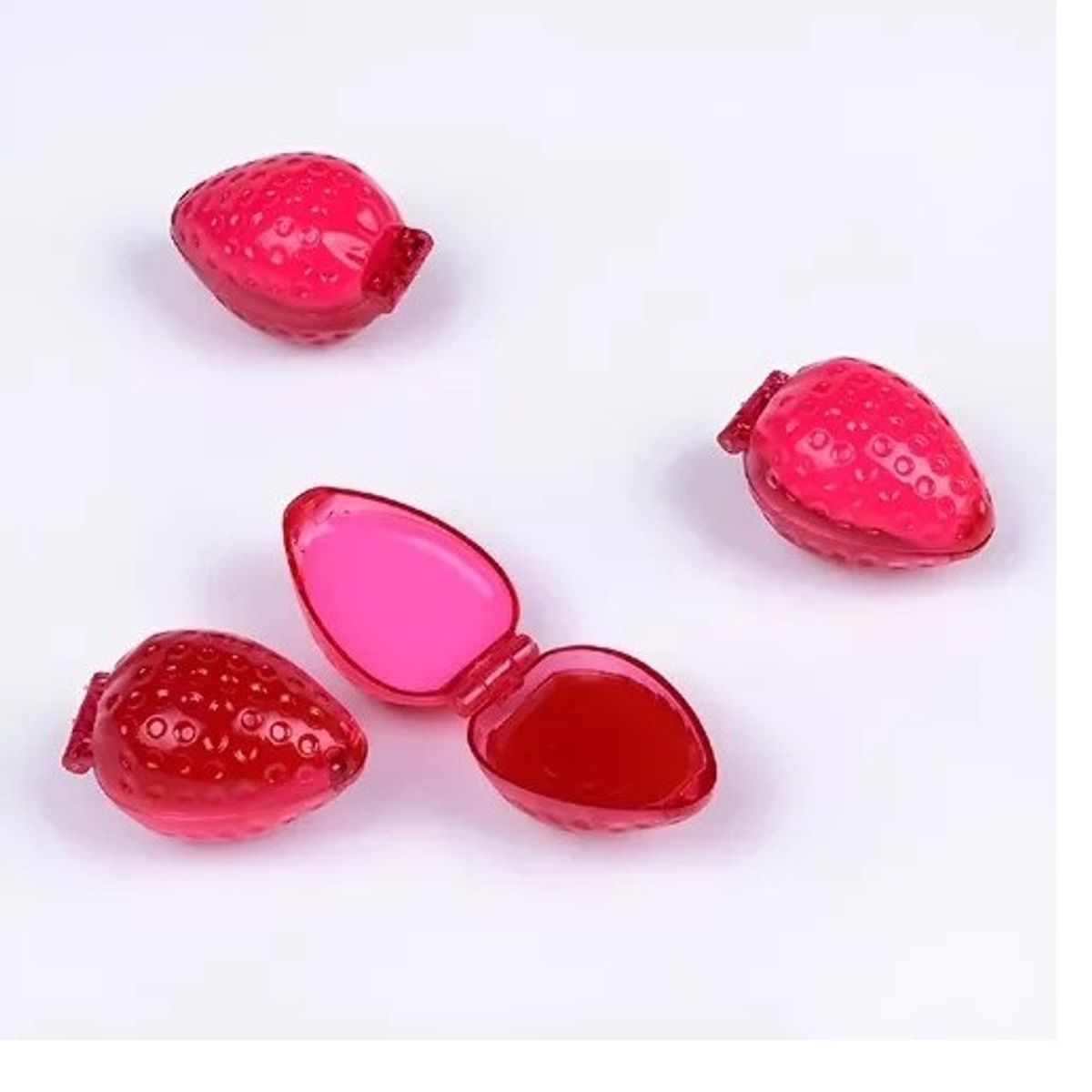 GENERICO - Pack 2 Brillos labial bálsamo hidratante frutilla para niña