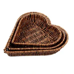 GENERICO - Cestas de mimbre para pan de 3 piezas, cestas de mimbre Vintage