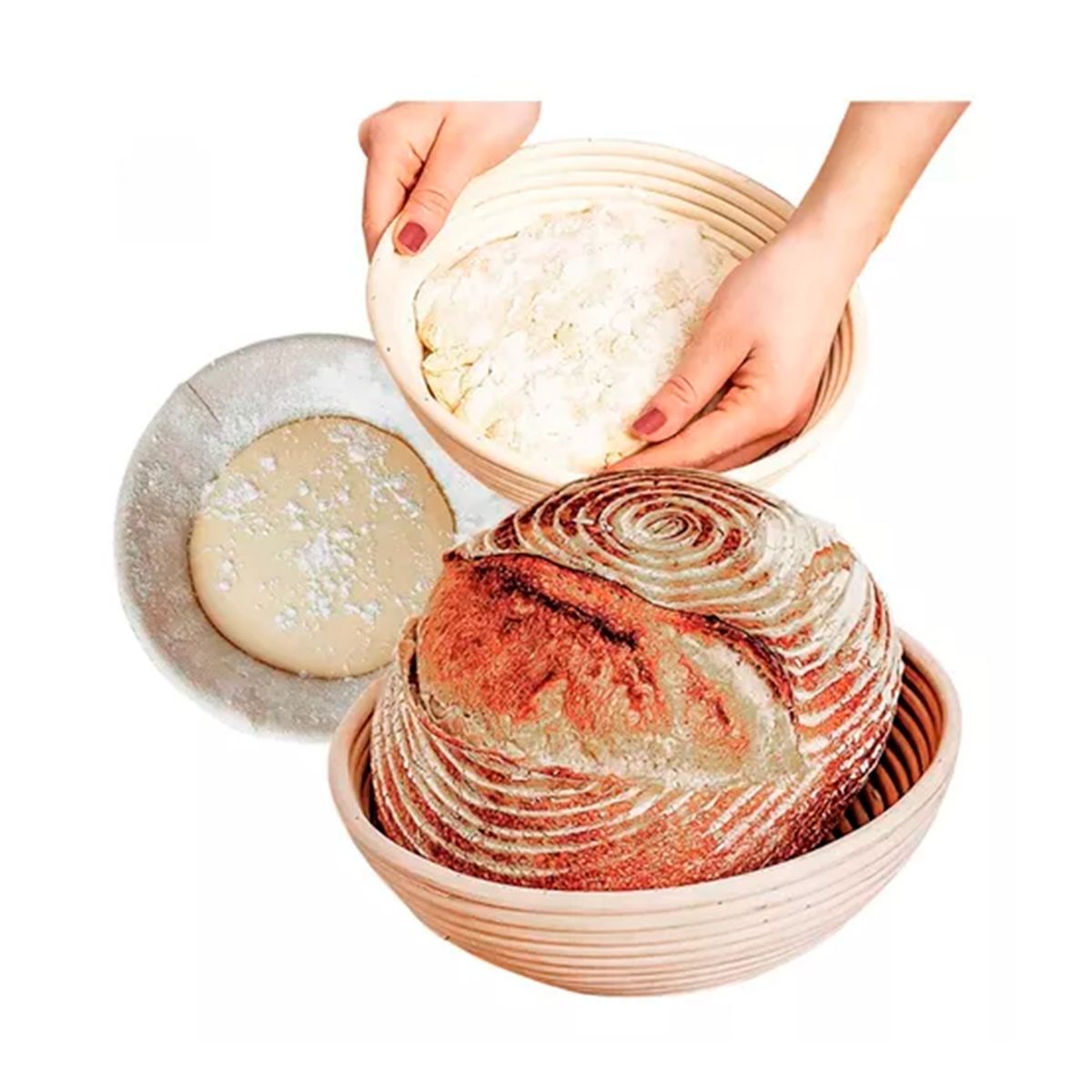 GENERICO - Banneton Redondo 20cm Cesta De Rattan